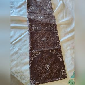 Chocolate Brown Embroidered Sheer Window Panels 54" x 84"!